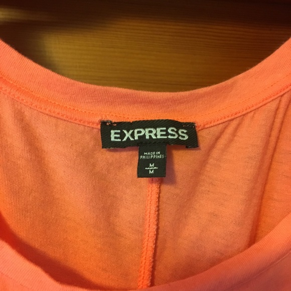 Sale Express Coral Peplum cap sleeve top - Picture 4 of 5